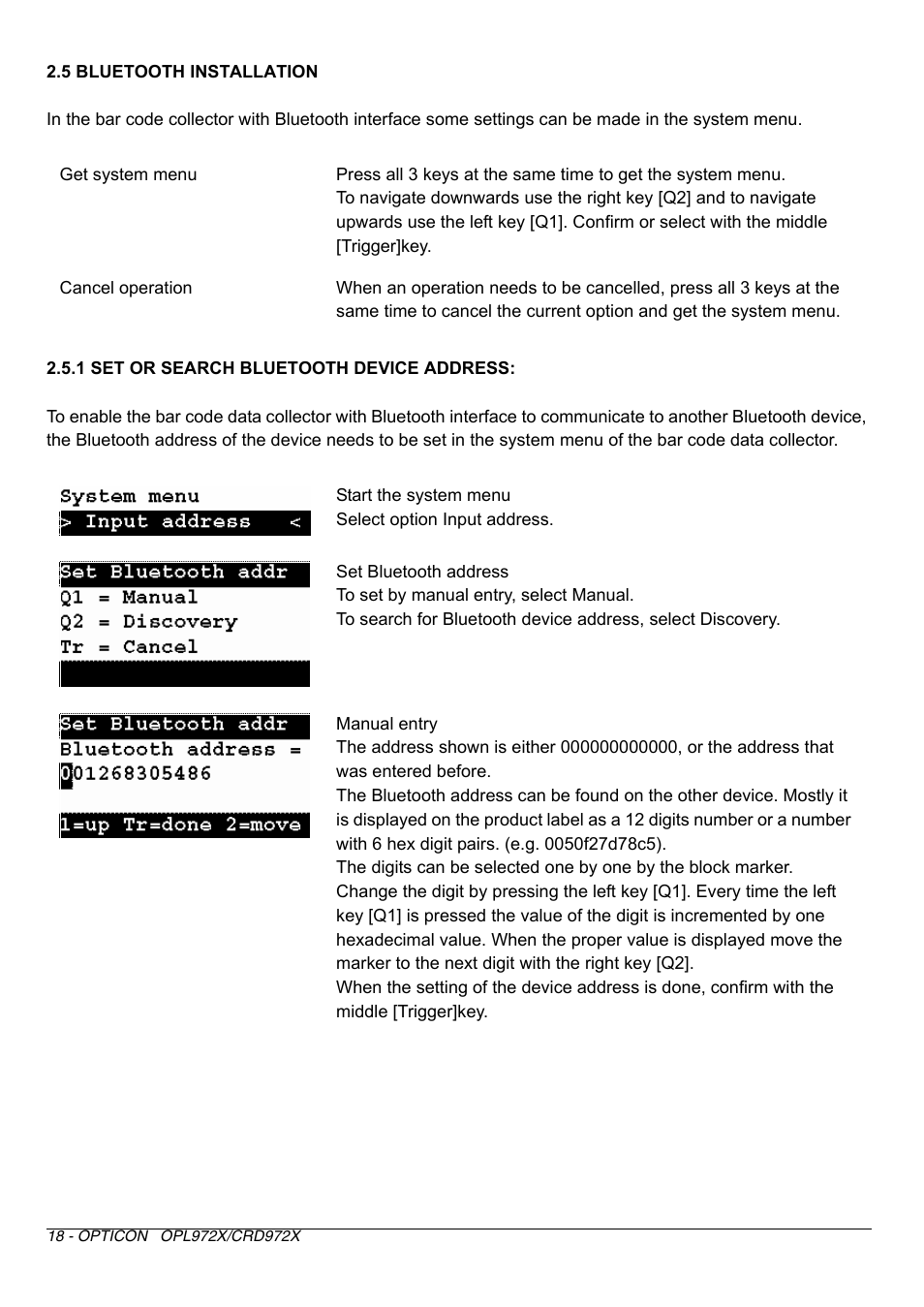 Opticon OPL972X User Manual | Page 18 / 23