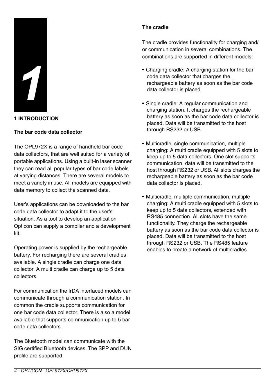 Opticon OPL972X User Manual | Page 4 / 23
