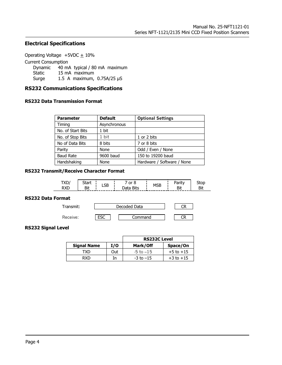 Opticon NFT 1125 User Manual | Page 10 / 61