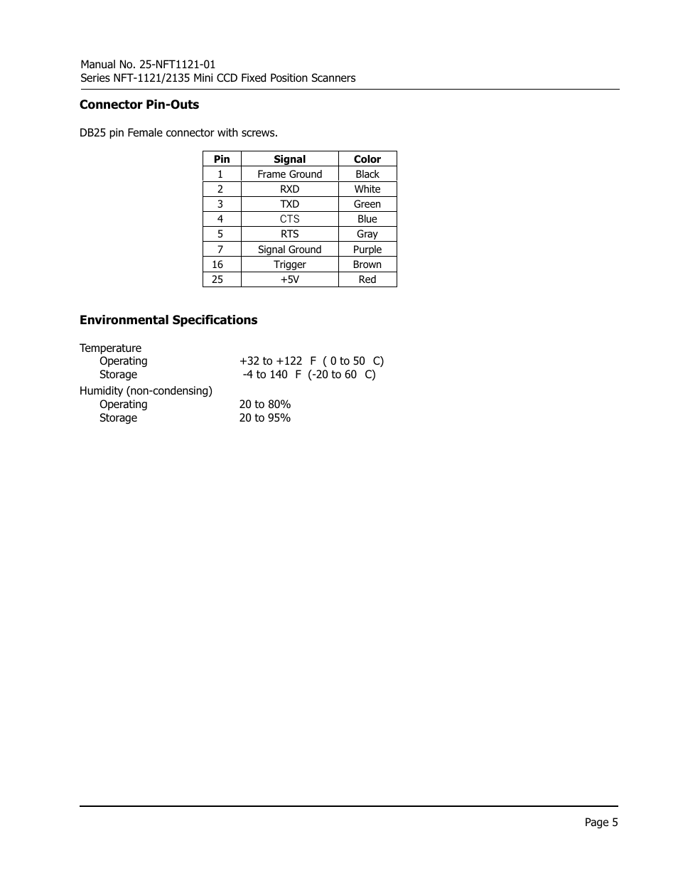 Opticon NFT 1125 User Manual | Page 11 / 61