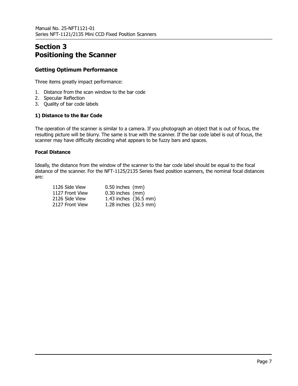 Opticon NFT 1125 User Manual | Page 13 / 61