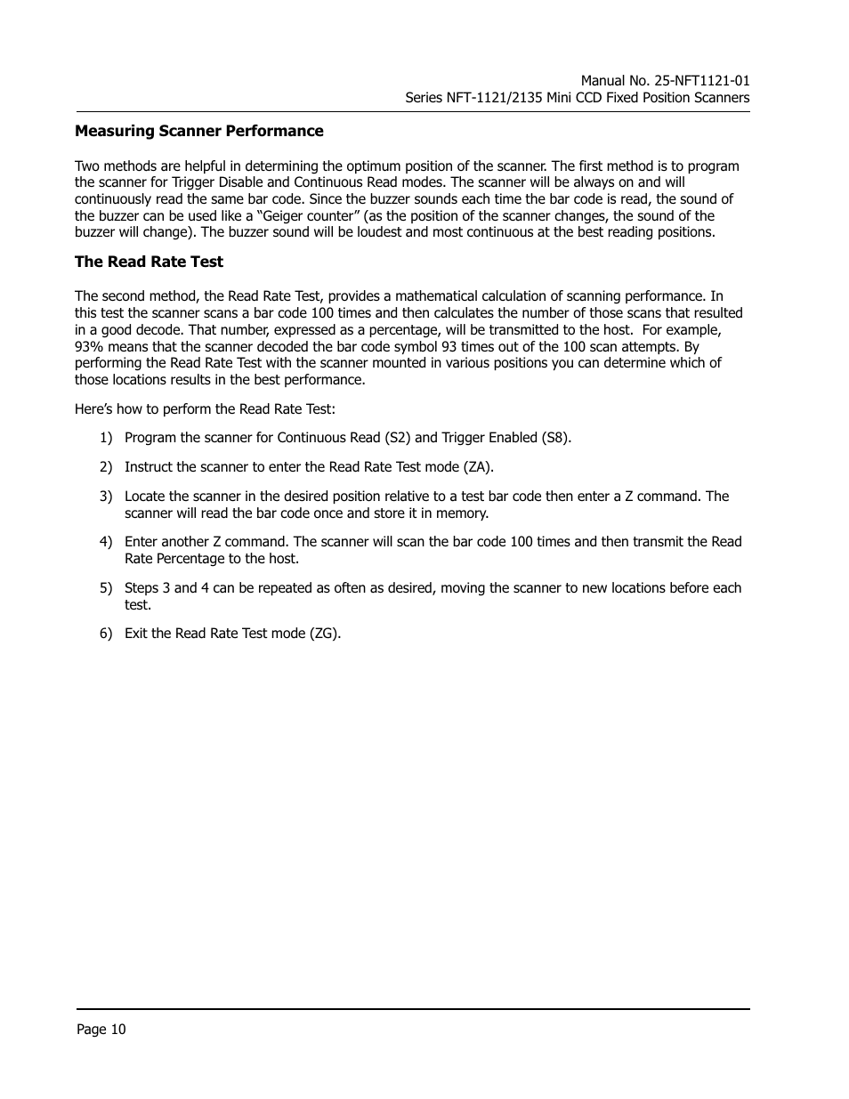 Opticon NFT 1125 User Manual | Page 16 / 61