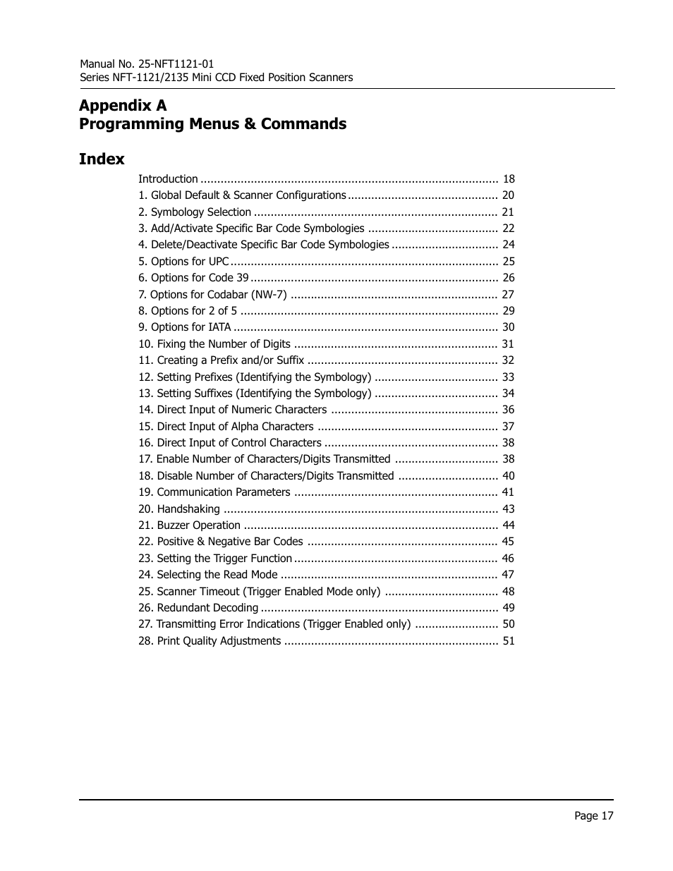 Opticon NFT 1125 User Manual | Page 23 / 61