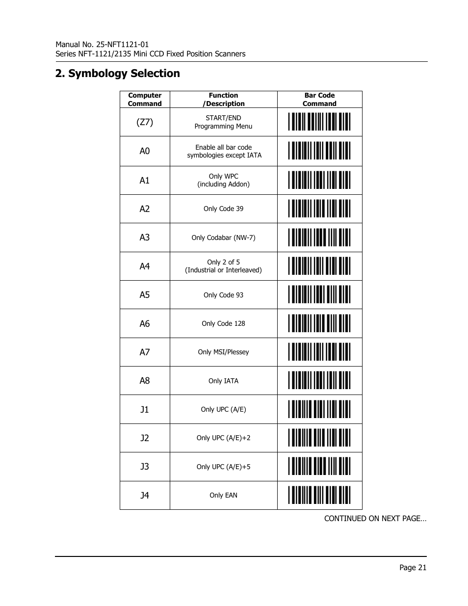 Opticon NFT 1125 User Manual | Page 27 / 61