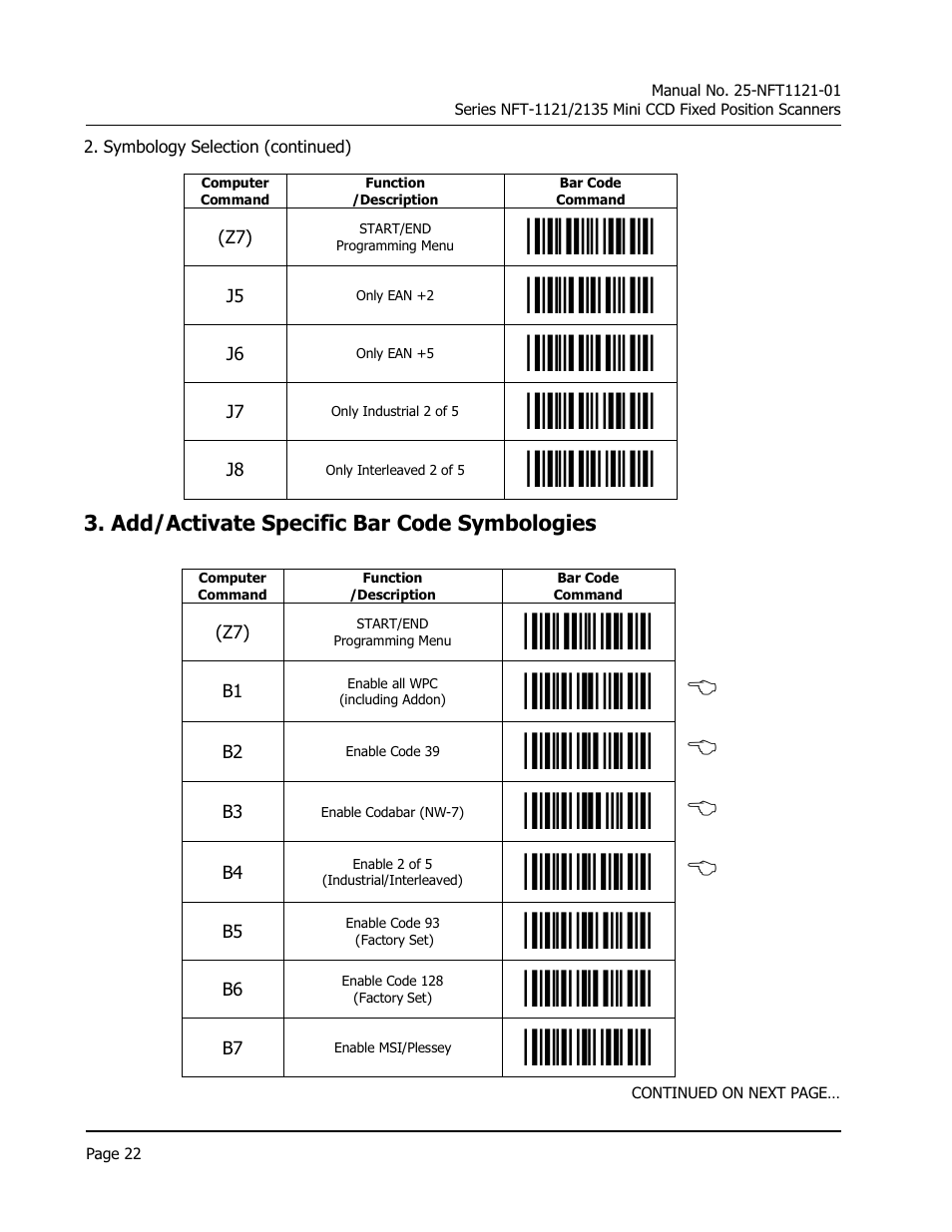 B1, b, B2, b, B3, b | B4, b | Opticon NFT 1125 User Manual | Page 28 / 61