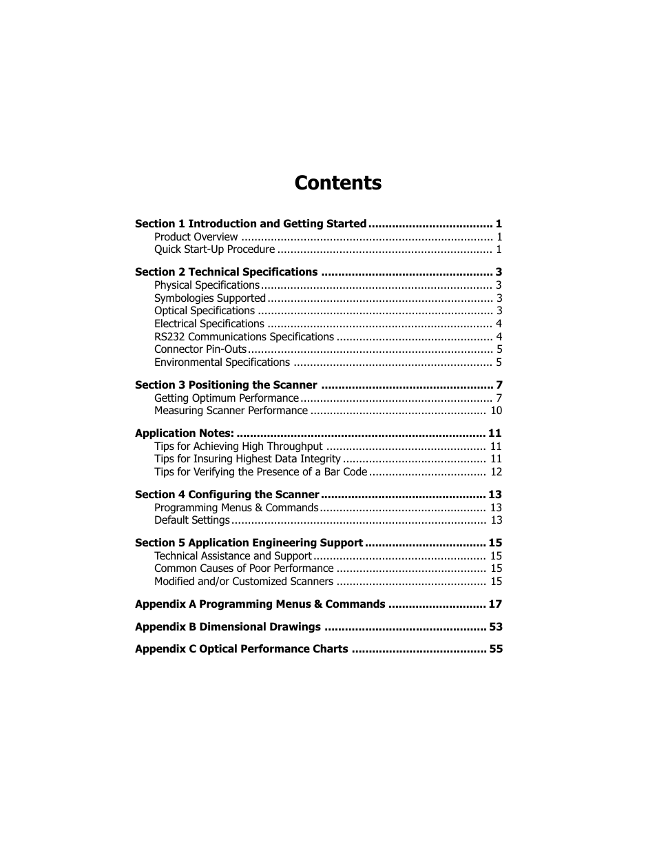 Opticon NFT 1125 User Manual | Page 3 / 61