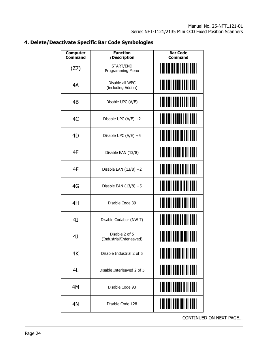 Opticon NFT 1125 User Manual | Page 30 / 61