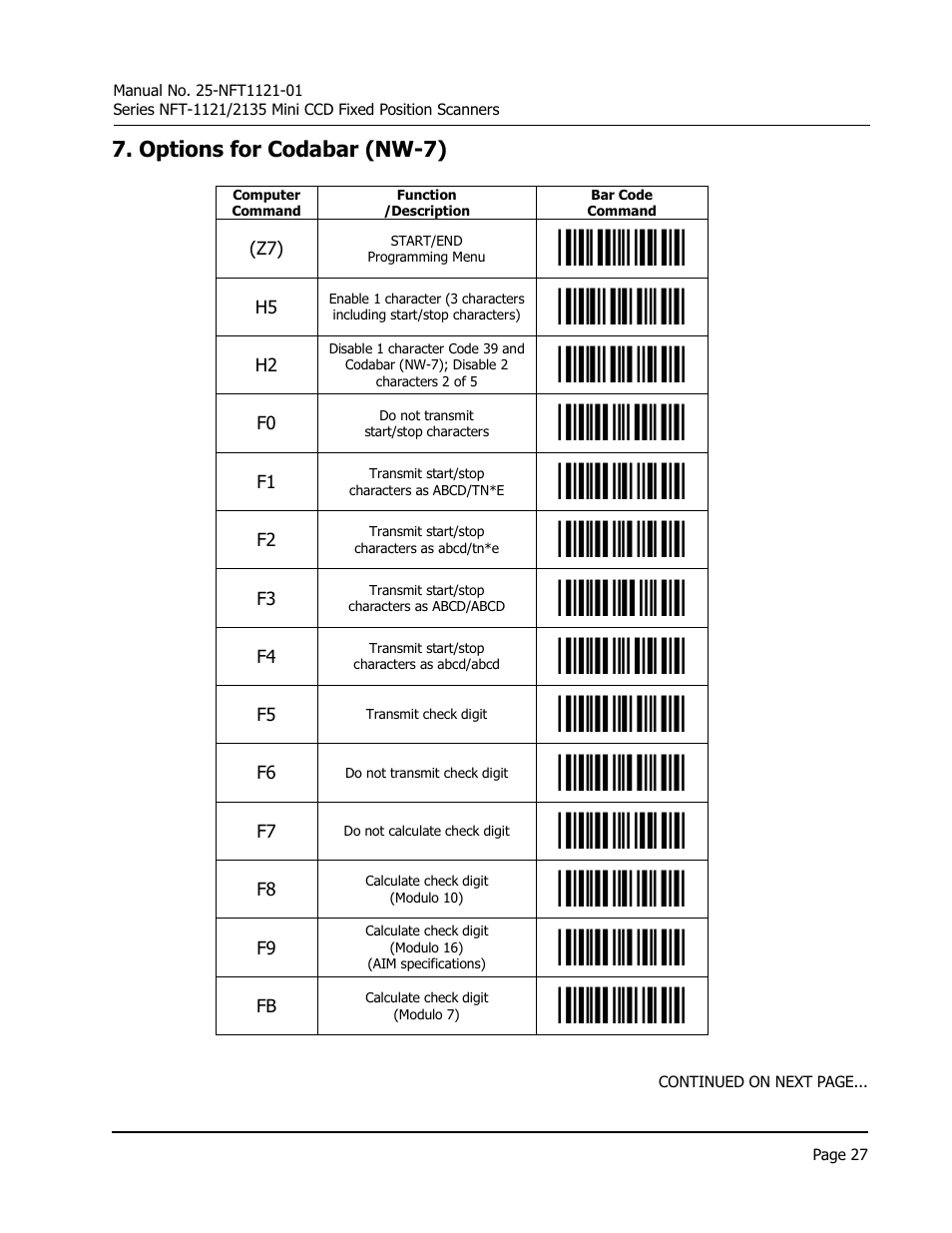 Opticon NFT 1125 User Manual | Page 33 / 61