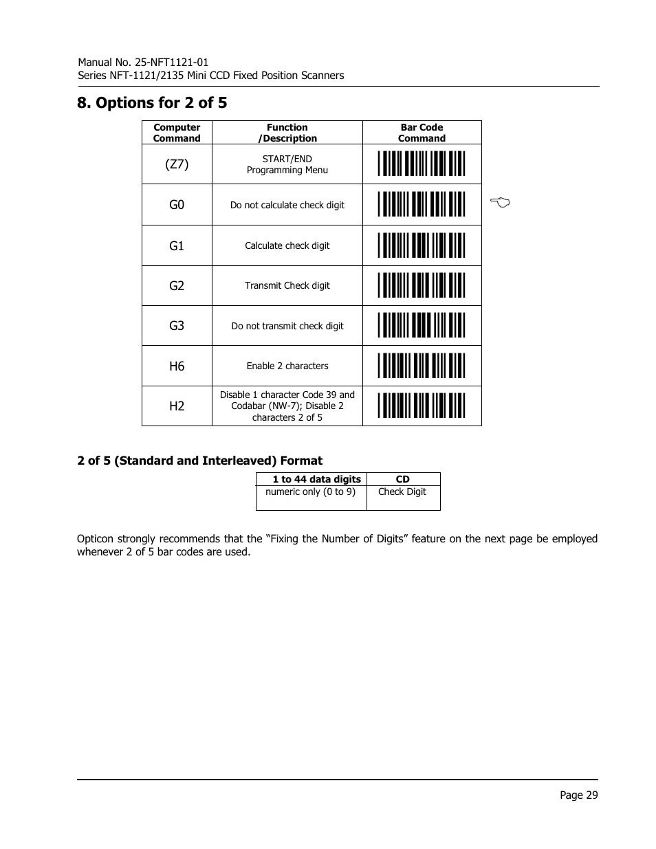 Opticon NFT 1125 User Manual | Page 35 / 61