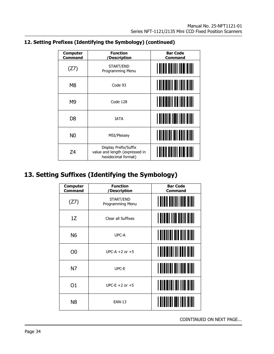 Opticon NFT 1125 User Manual | Page 40 / 61