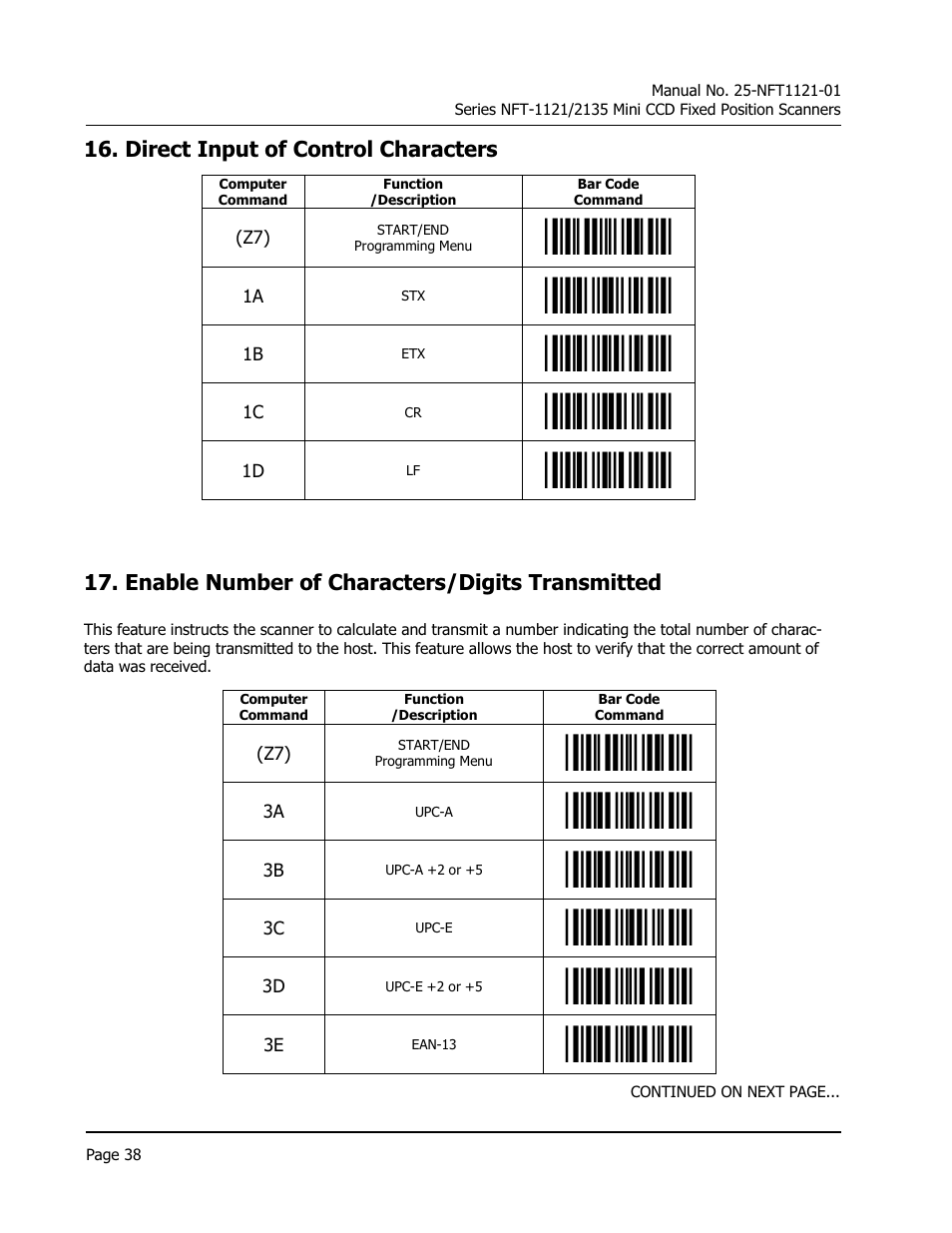 Opticon NFT 1125 User Manual | Page 44 / 61