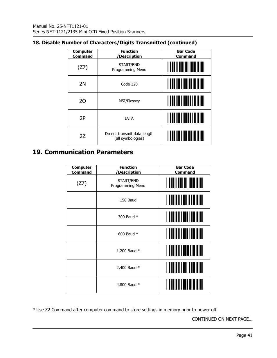 Opticon NFT 1125 User Manual | Page 47 / 61