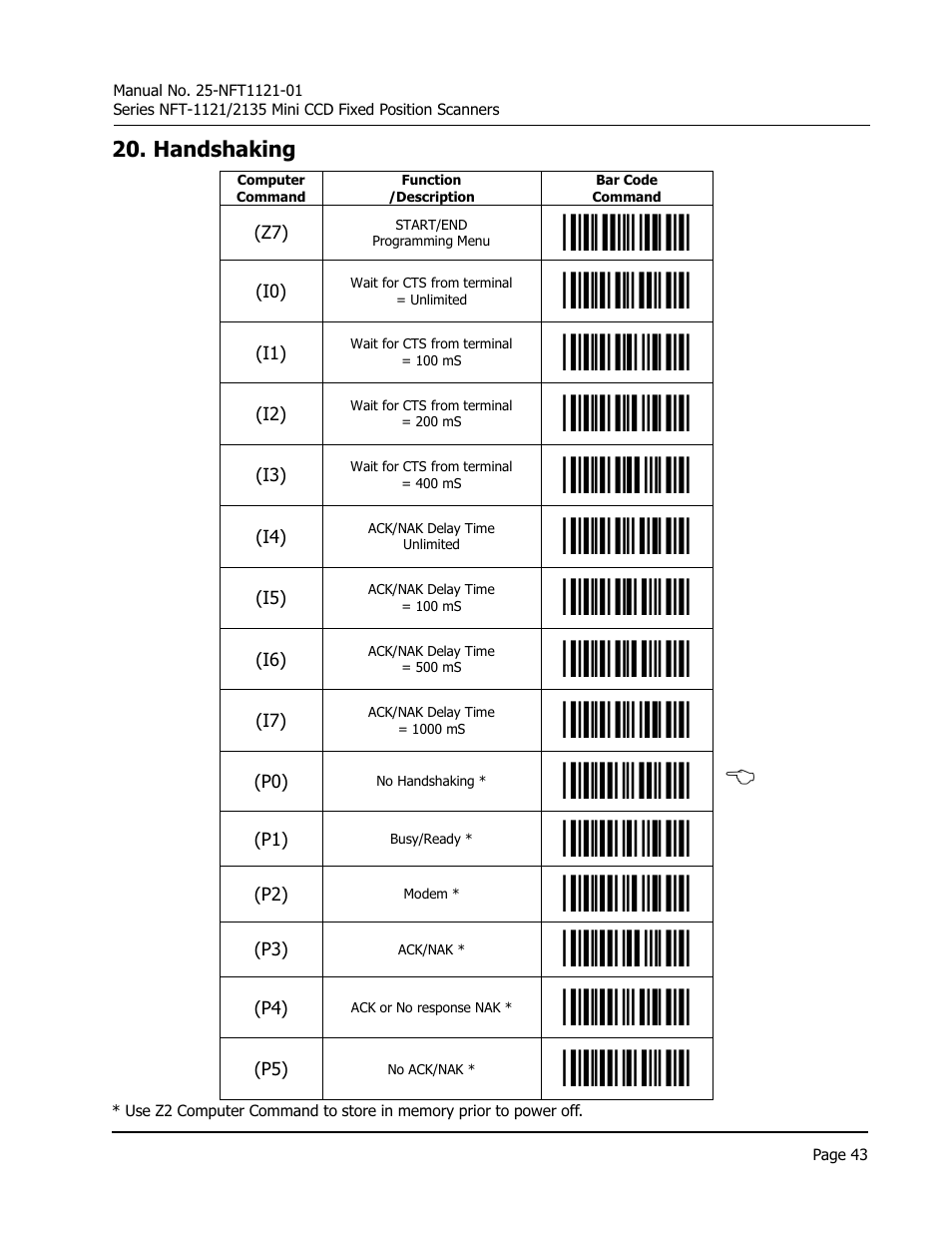 P0, b | Opticon NFT 1125 User Manual | Page 49 / 61