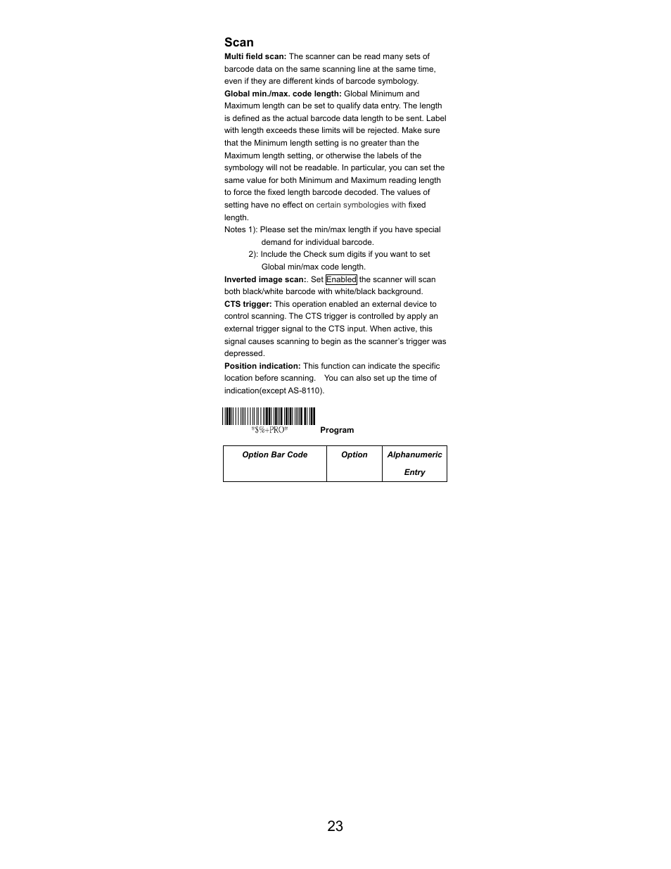 Scan | Opticon LGZ 7225 User Manual | Page 23 / 87