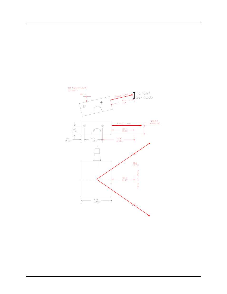 Appendix f, Placement drawing | Opticon NFT 2100 User Manual | Page 69 / 71