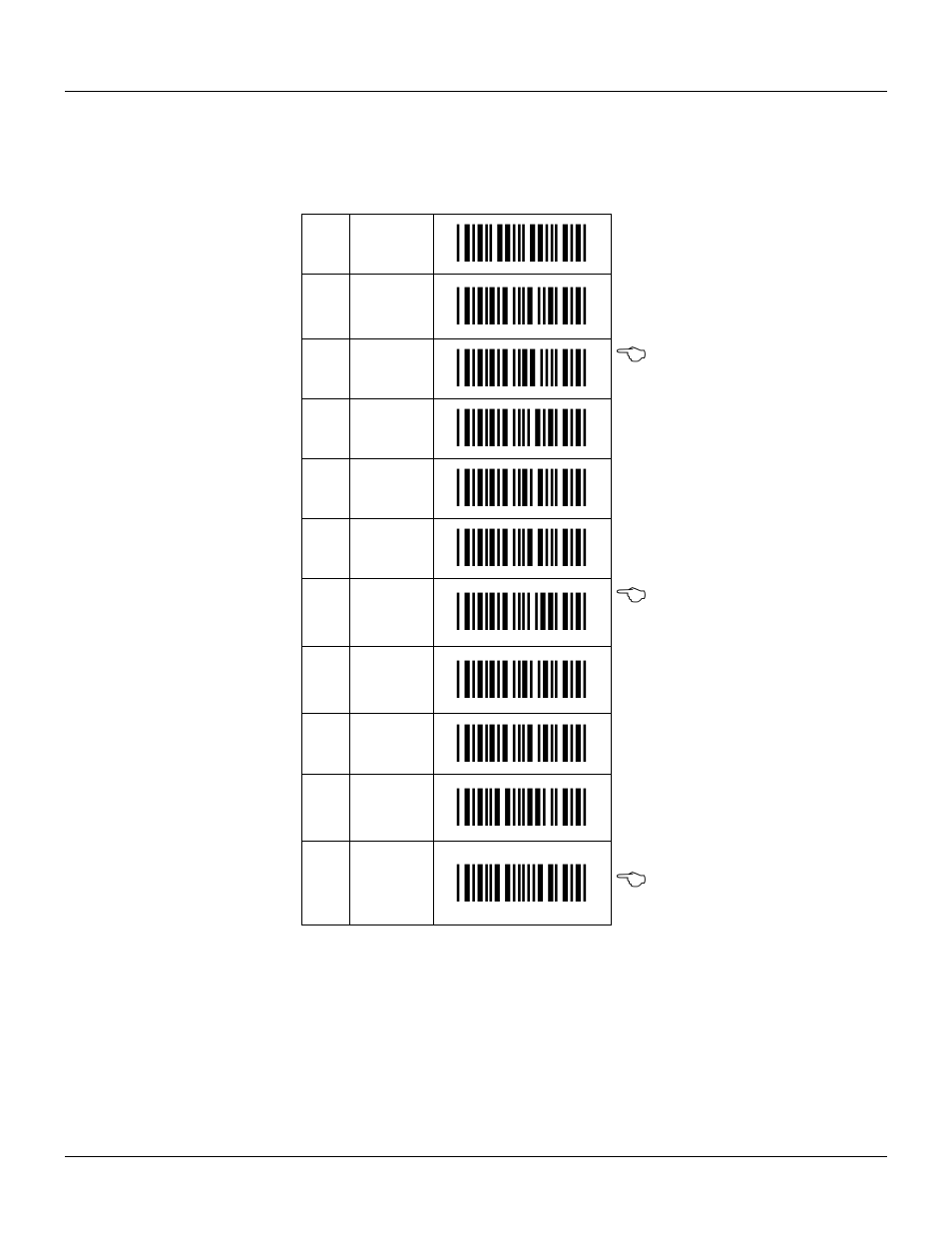 Upc-a/e settings, Start/end program menu, Upc-ew/ cc & cd(8 digits) | Upc-ew/o cc, w/ cd(7 digits), Upc-ew/ cc, w/o cd(7 digits), Upc-ew/o cc & cd(6 digits), Xmit upc-e as upc-aw/ cd(8 digits), Do not xmit upc-e as upc-aw/o cd(7 digits) | Opticon 25-ULGPMU01-01 User Manual | Page 19 / 61