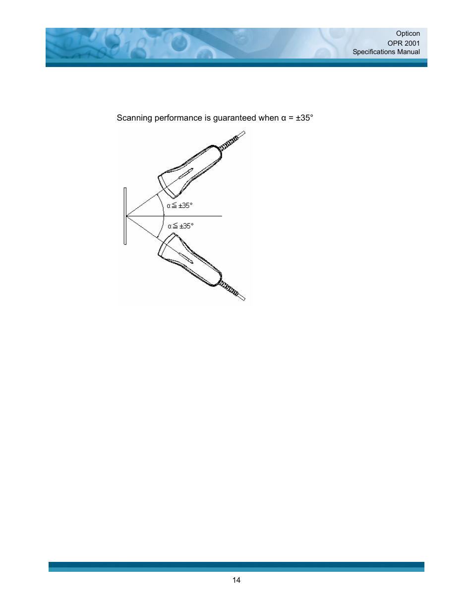 Opticon OPR 2001 User Manual | Page 14 / 42