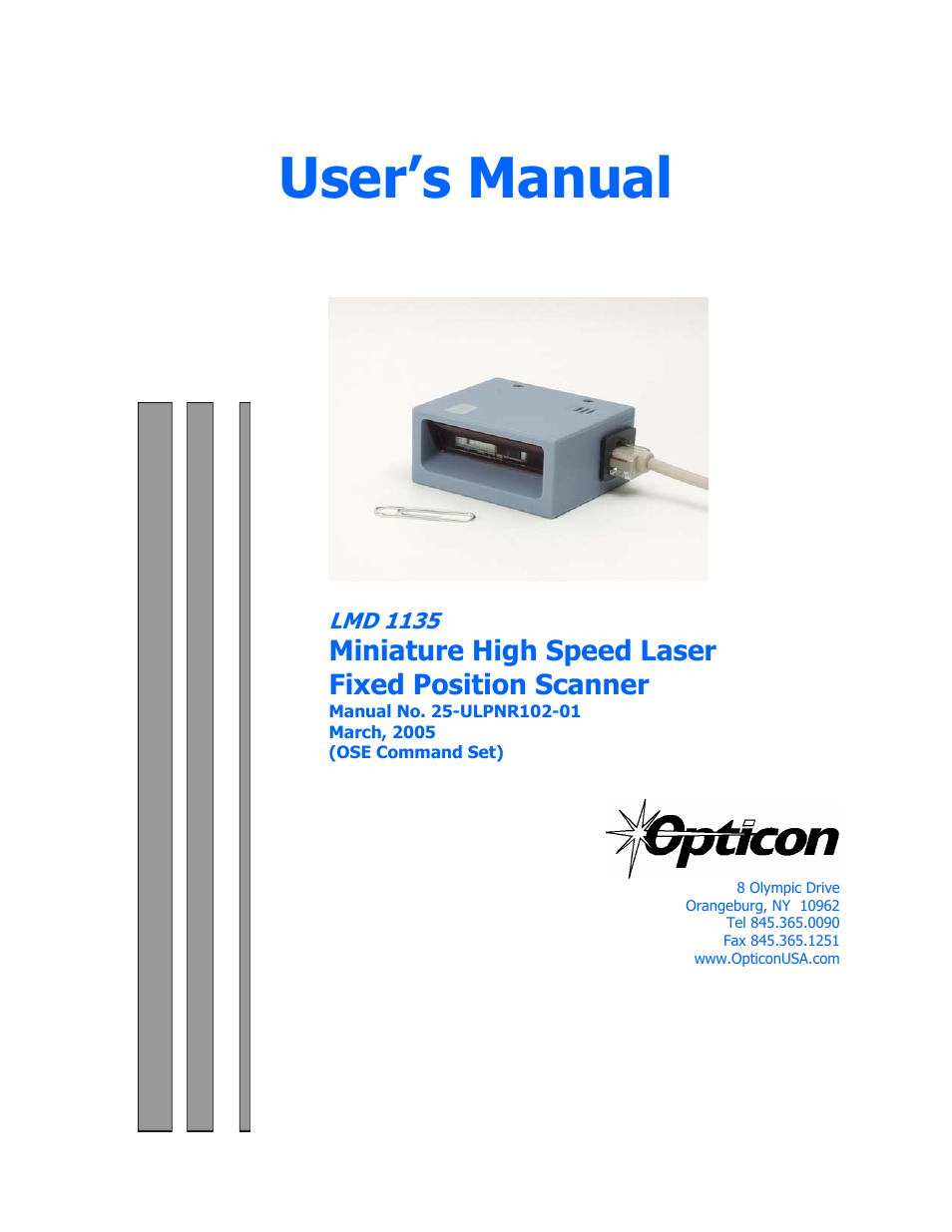 Opticon LMD 1135 User Manual | 73 pages