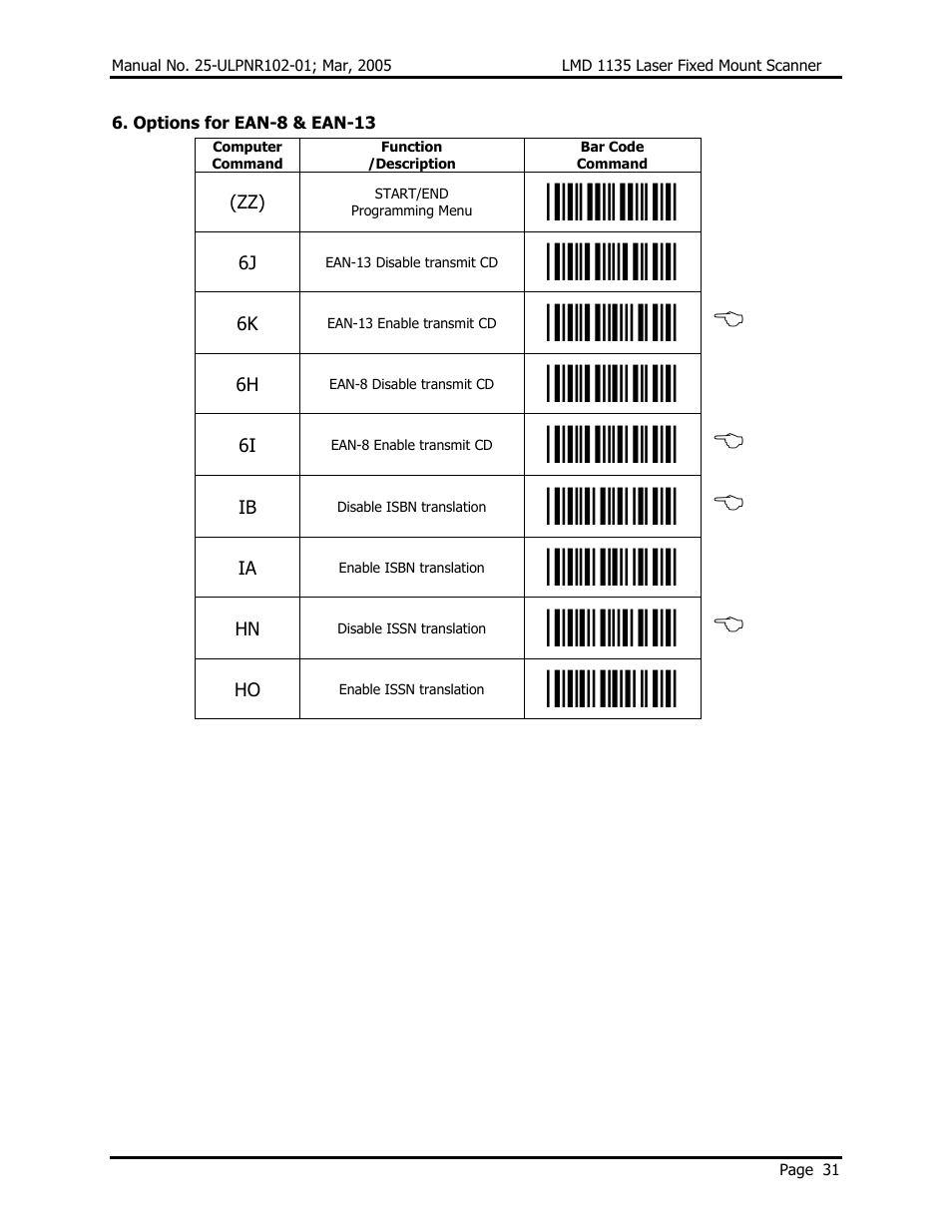 Opticon LMD 1135 User Manual | Page 35 / 73