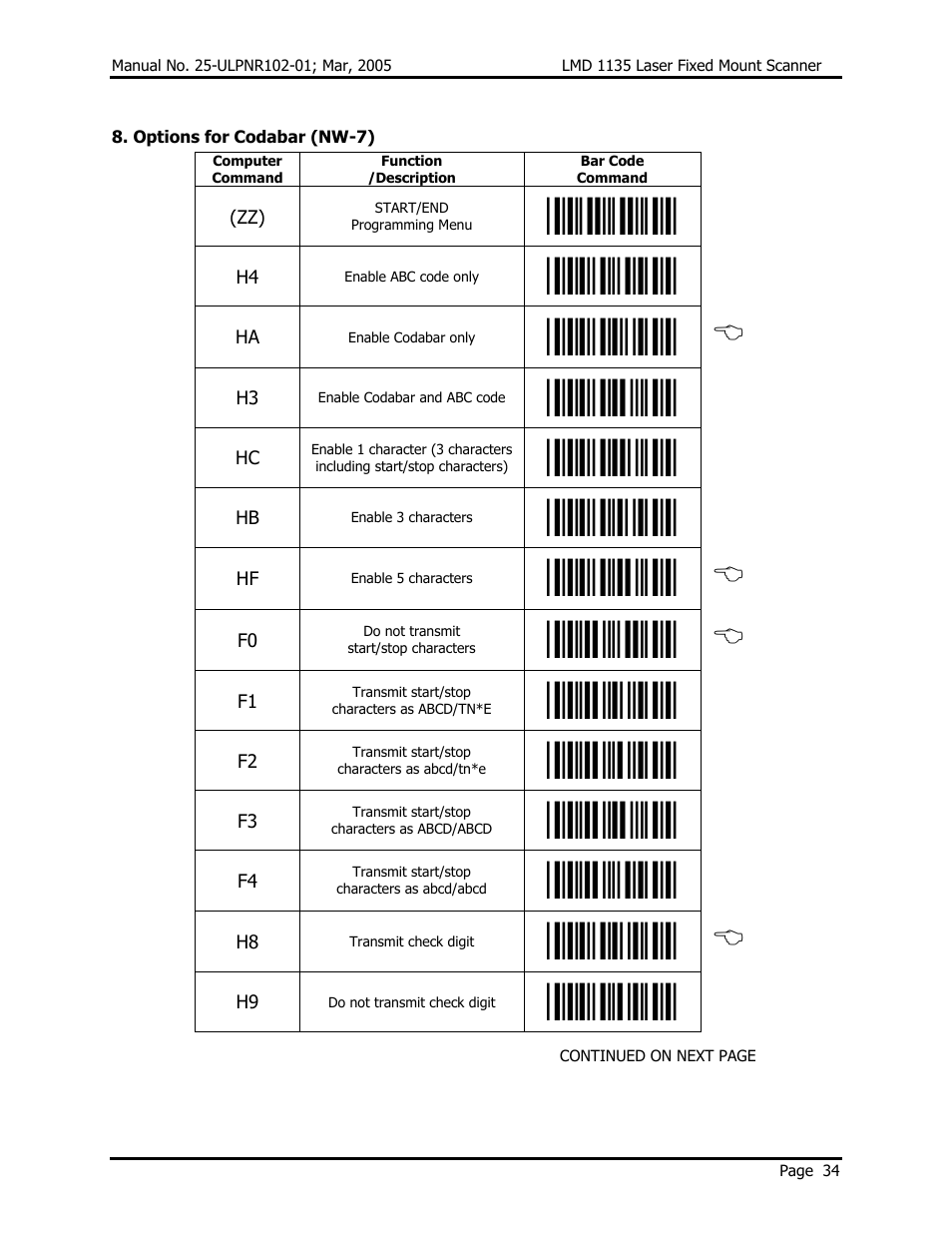 Opticon LMD 1135 User Manual | Page 38 / 73