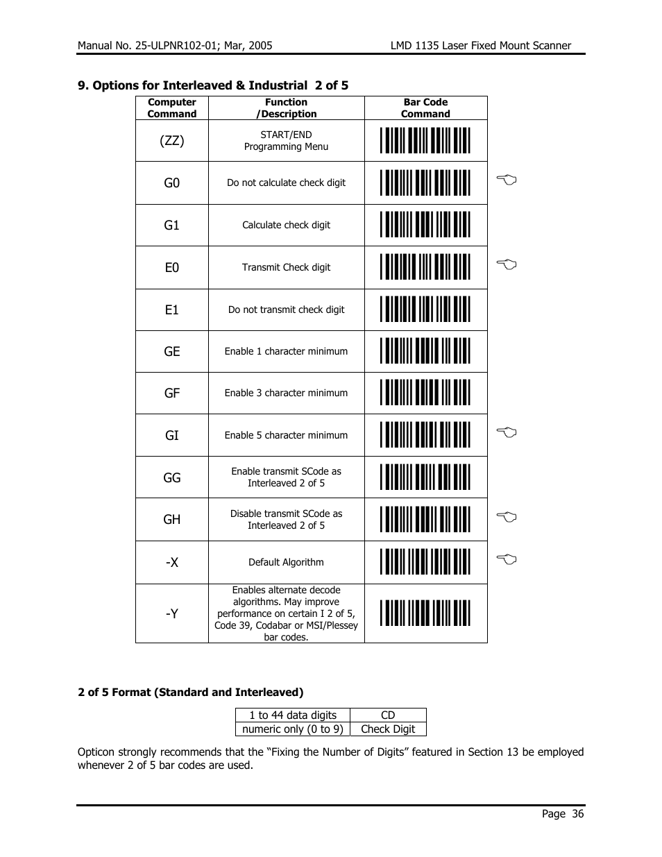 Opticon LMD 1135 User Manual | Page 40 / 73