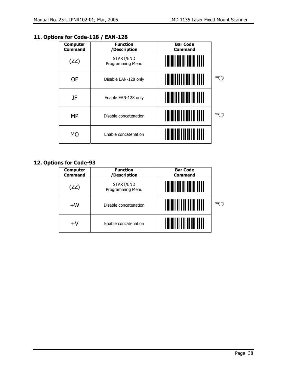 Opticon LMD 1135 User Manual | Page 42 / 73