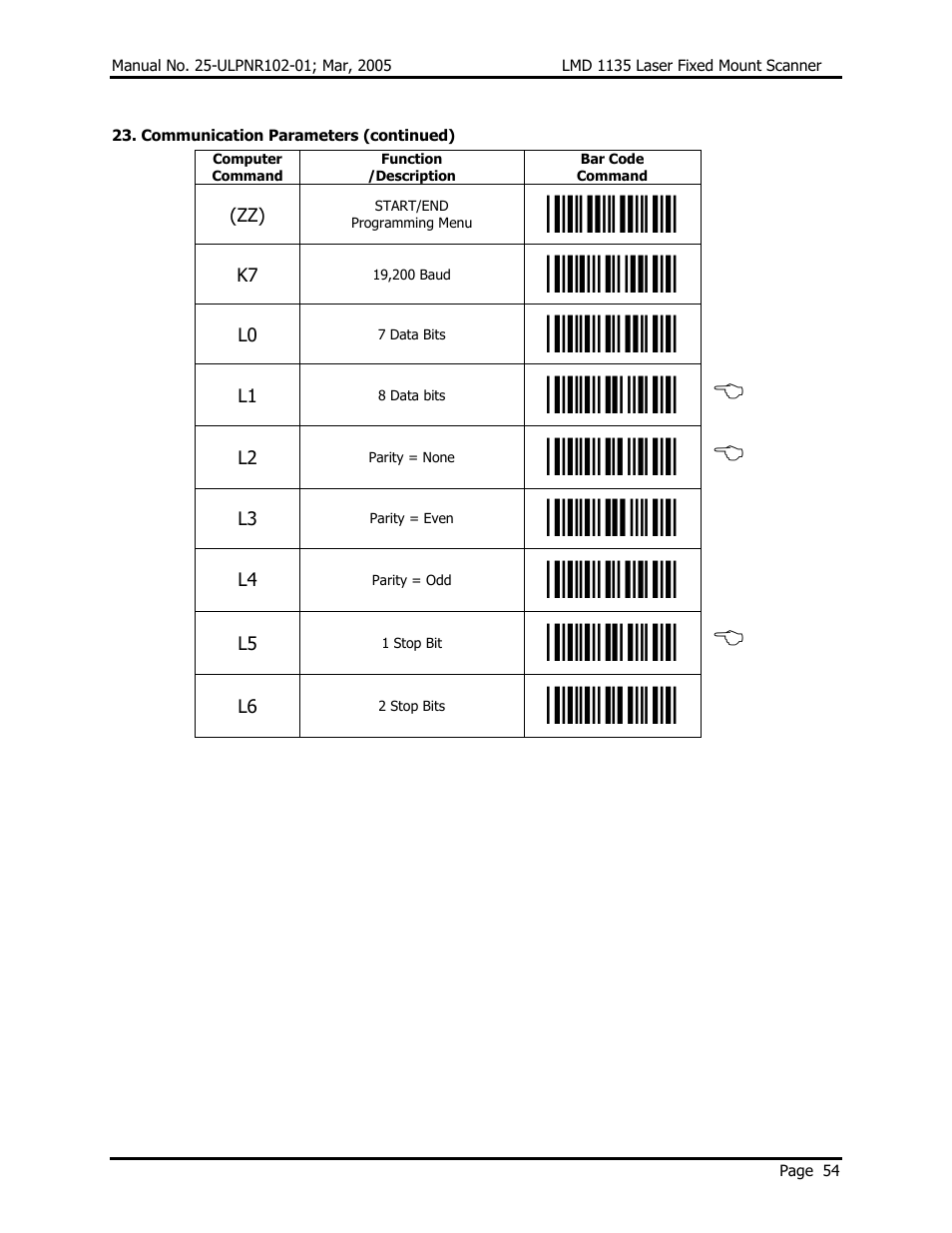 Opticon LMD 1135 User Manual | Page 58 / 73