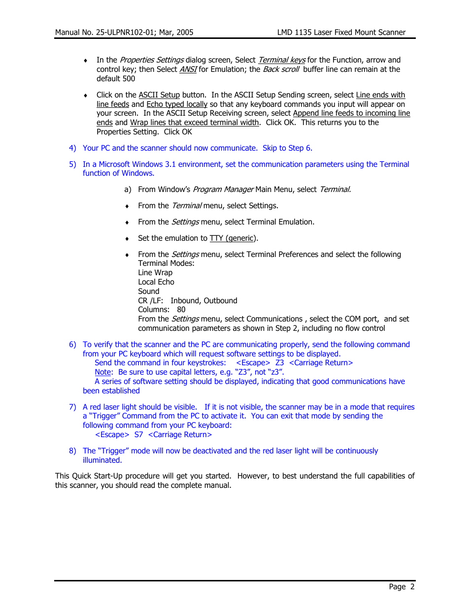 Opticon LMD 1135 User Manual | Page 6 / 73