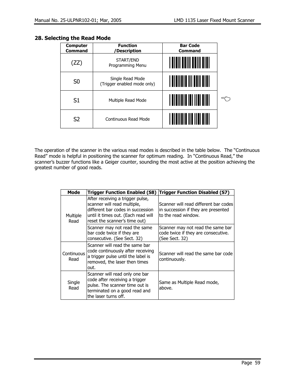 Opticon LMD 1135 User Manual | Page 63 / 73