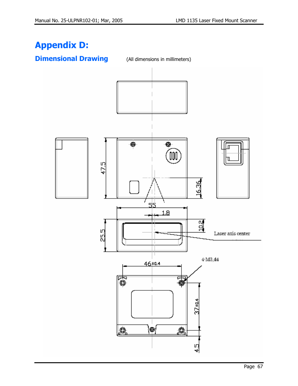 Appendix d | Opticon LMD 1135 User Manual | Page 71 / 73