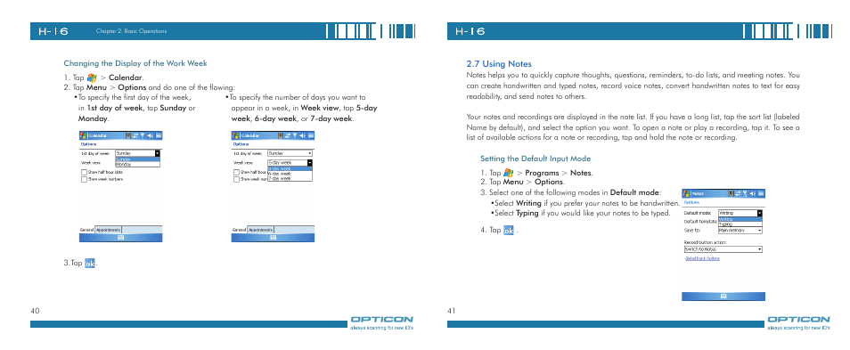 Opticon H-16 User Manual | Page 21 / 79
