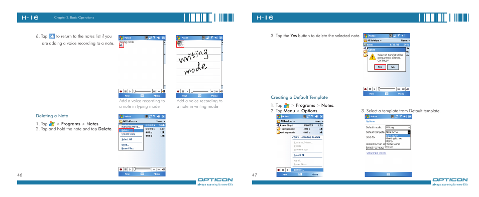 Opticon H-16 User Manual | Page 24 / 79