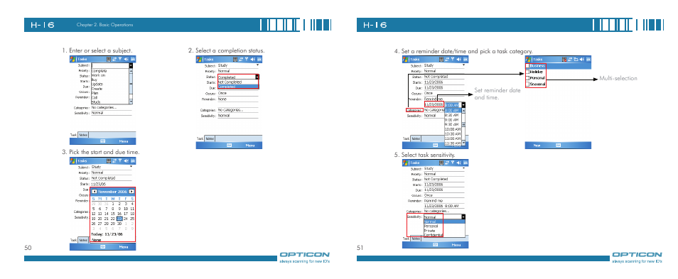 Opticon H-16 User Manual | Page 26 / 79