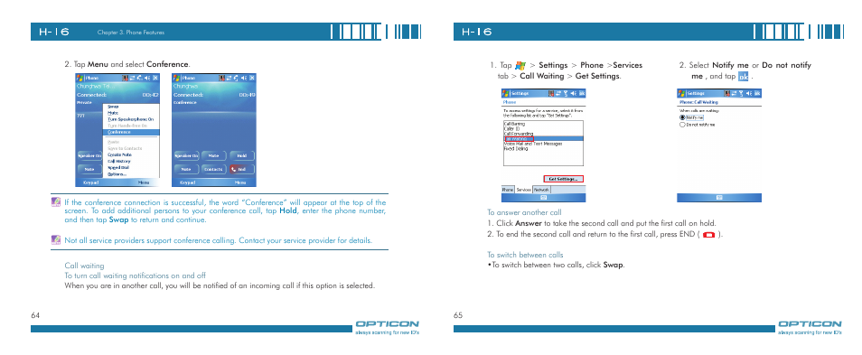 Opticon H-16 User Manual | Page 33 / 79