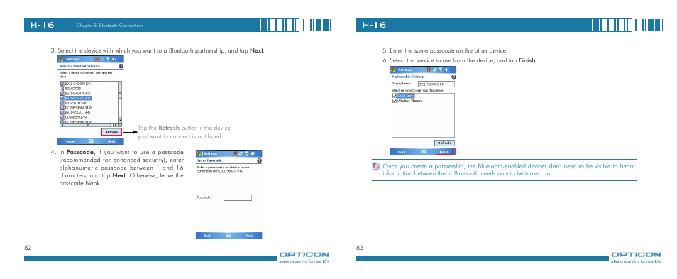 Opticon H-16 User Manual | Page 42 / 79