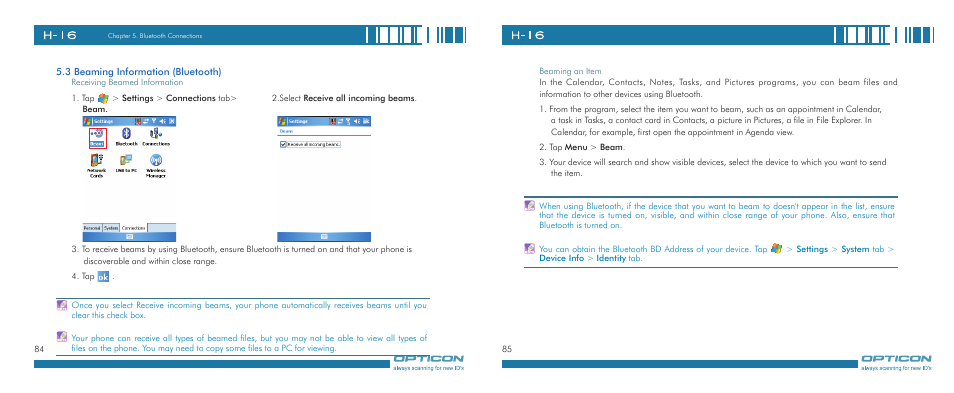 Opticon H-16 User Manual | Page 43 / 79
