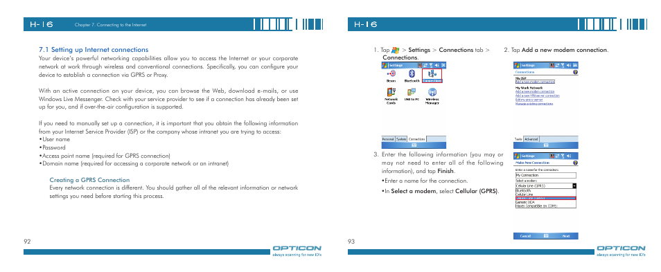 Opticon H-16 User Manual | Page 47 / 79