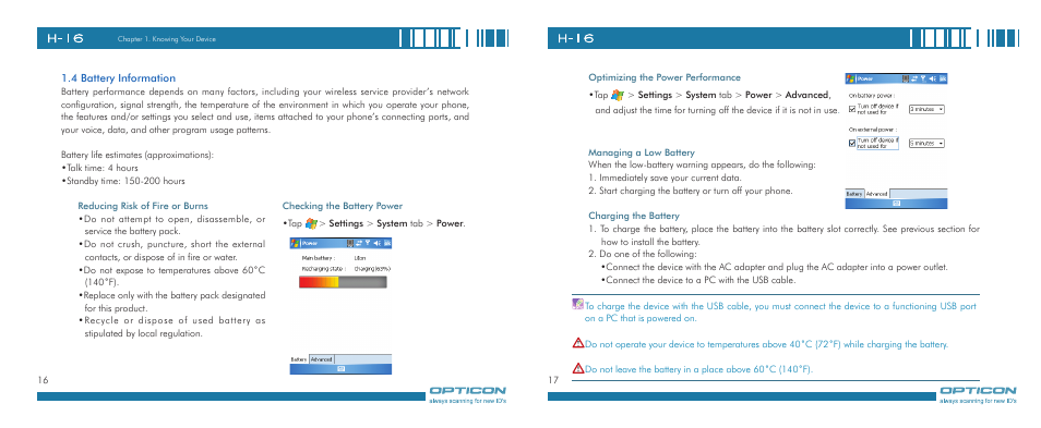 Opticon H-16 User Manual | Page 9 / 79