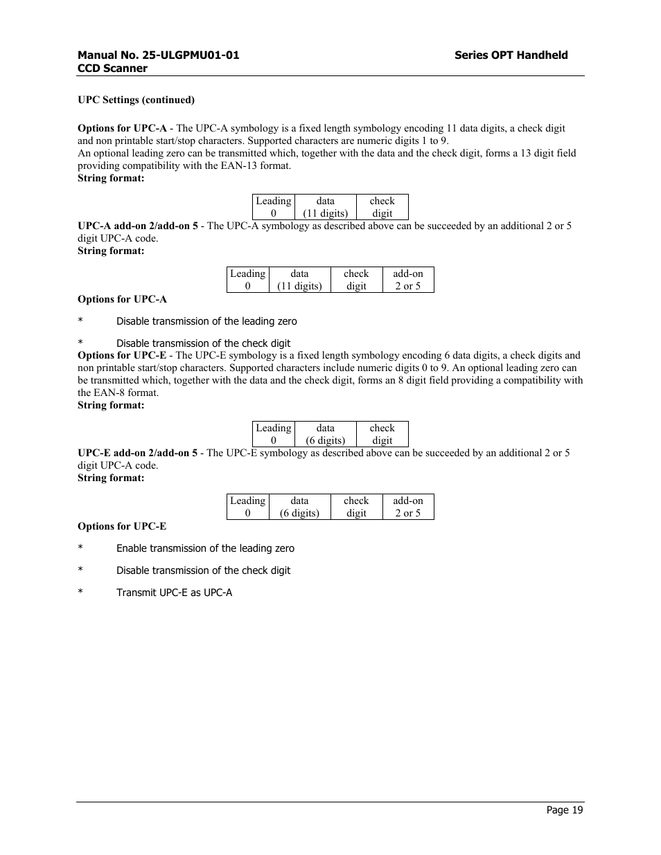Opticon OPT-6125 User Manual | Page 19 / 65