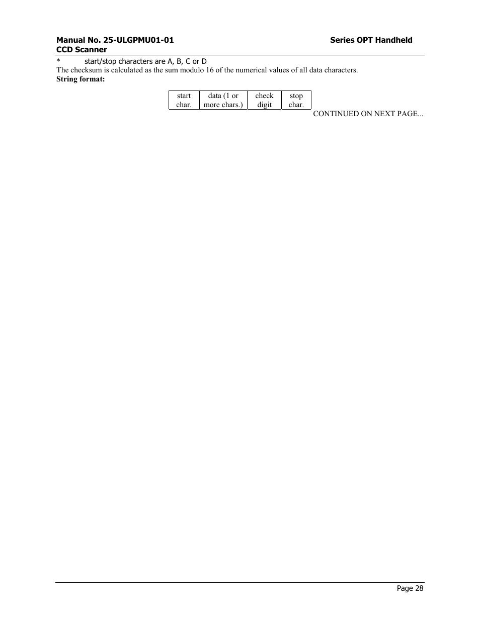 Opticon OPT-6125 User Manual | Page 28 / 65