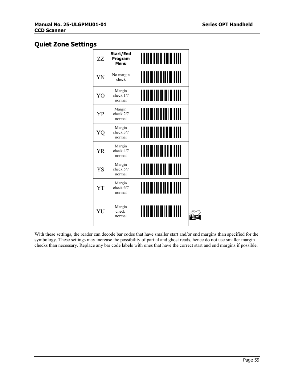 Good read led, Start/end program menu, Diagnostics | Opticon OPT-6125 User Manual | Page 59 / 65