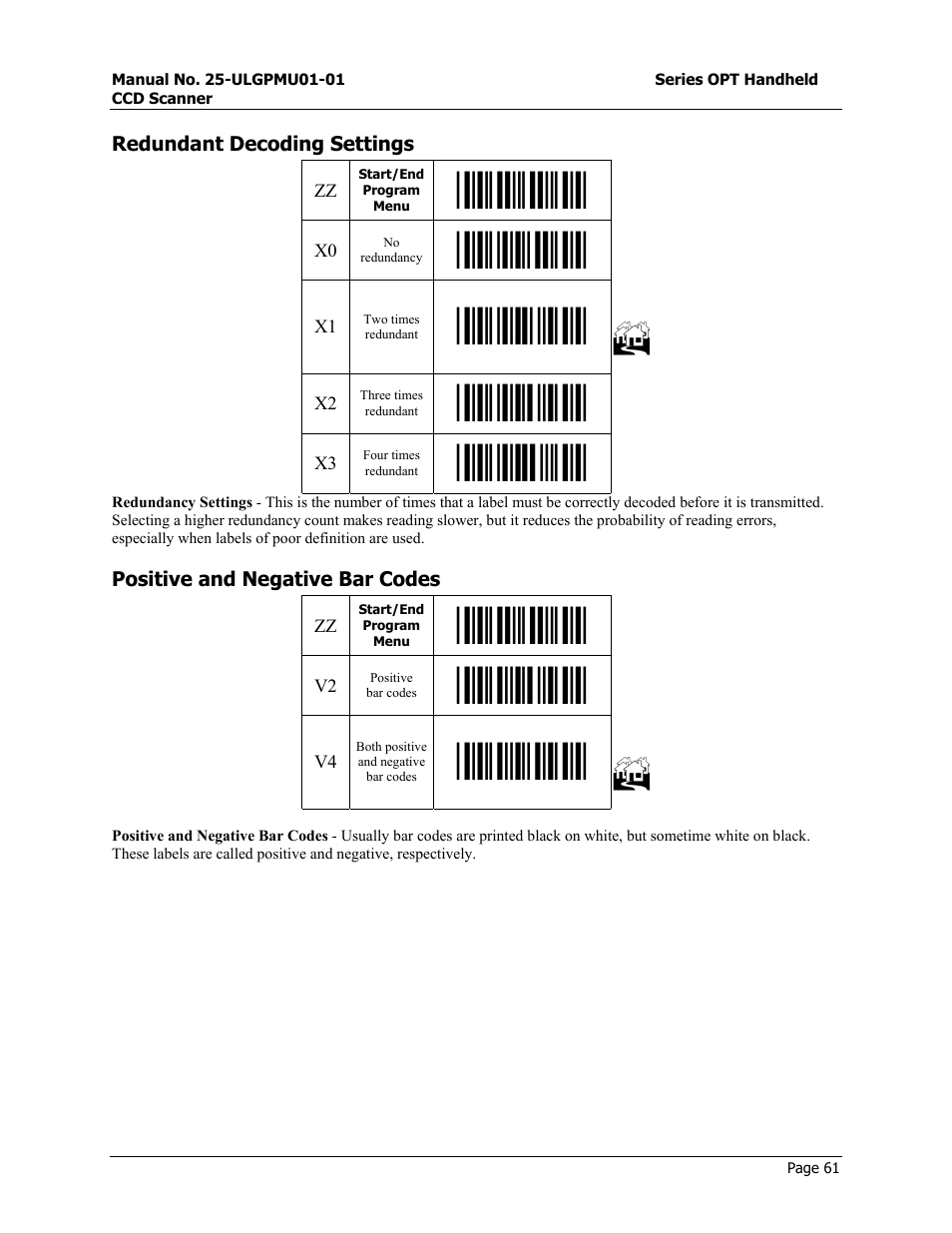 Opticon OPT-6125 User Manual | Page 61 / 65