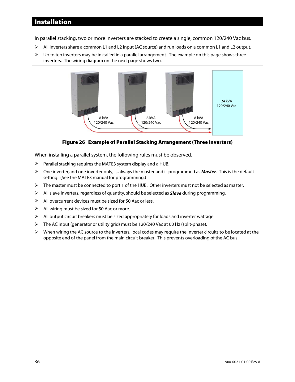 Installation | Outback Power Systems GS8048 User Manual | Page 38 / 44