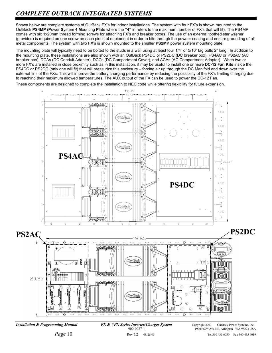 Ps4dc ps4ac ps2ac ps2dc, Complete outback integrated systems | Outback Power Systems FX 2012T User Manual | Page 10 / 65