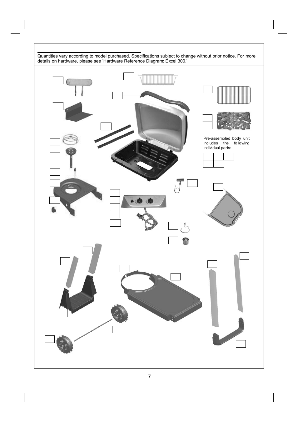 D1. parts diagram: excel 300 | Outback Power Systems Excel 100 User Manual | Page 7 / 24