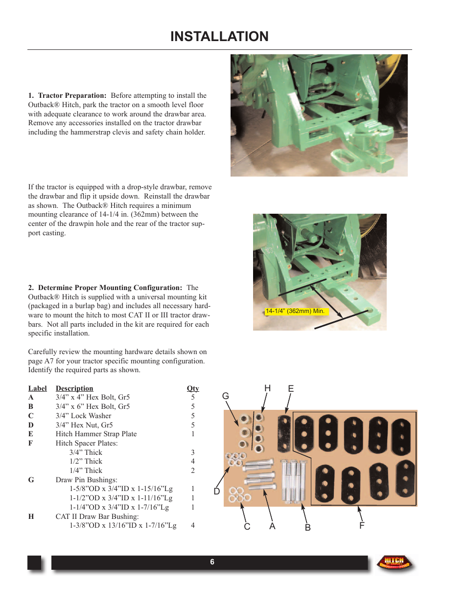 Installation | Outback Power Systems Hitch DOM-OBK03 User Manual | Page 8 / 32