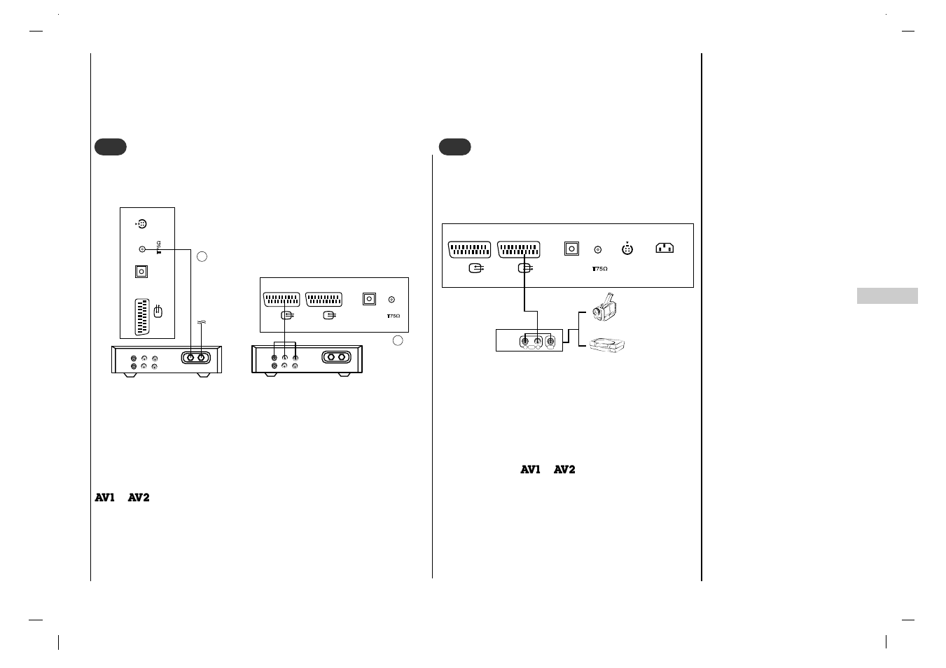 Collegamento ad un ’apparec- chiatura esterna, Immagine da un’apparecchiatura esterna av 3 3, Collegamento ad una sorgente esterna av 4 4 | Rolsen RL-32X11 User Manual | Page 117 / 244