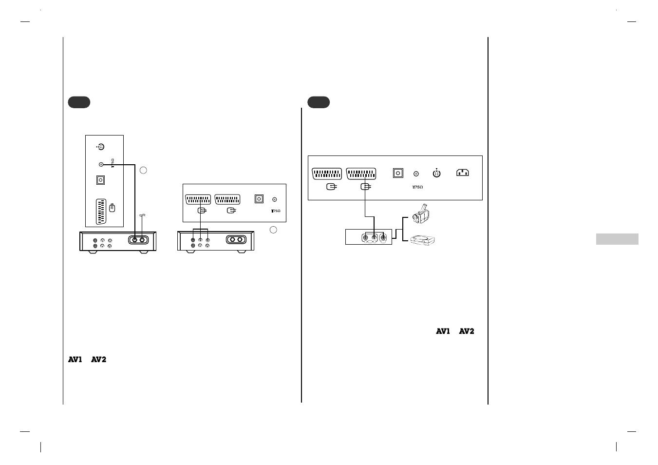 Conexi ó n de equipos externos, Ver tv por cable 3 3, Ver una fuente externa audiovisual 4 4 | Rolsen RL-32X11 User Manual | Page 153 / 244