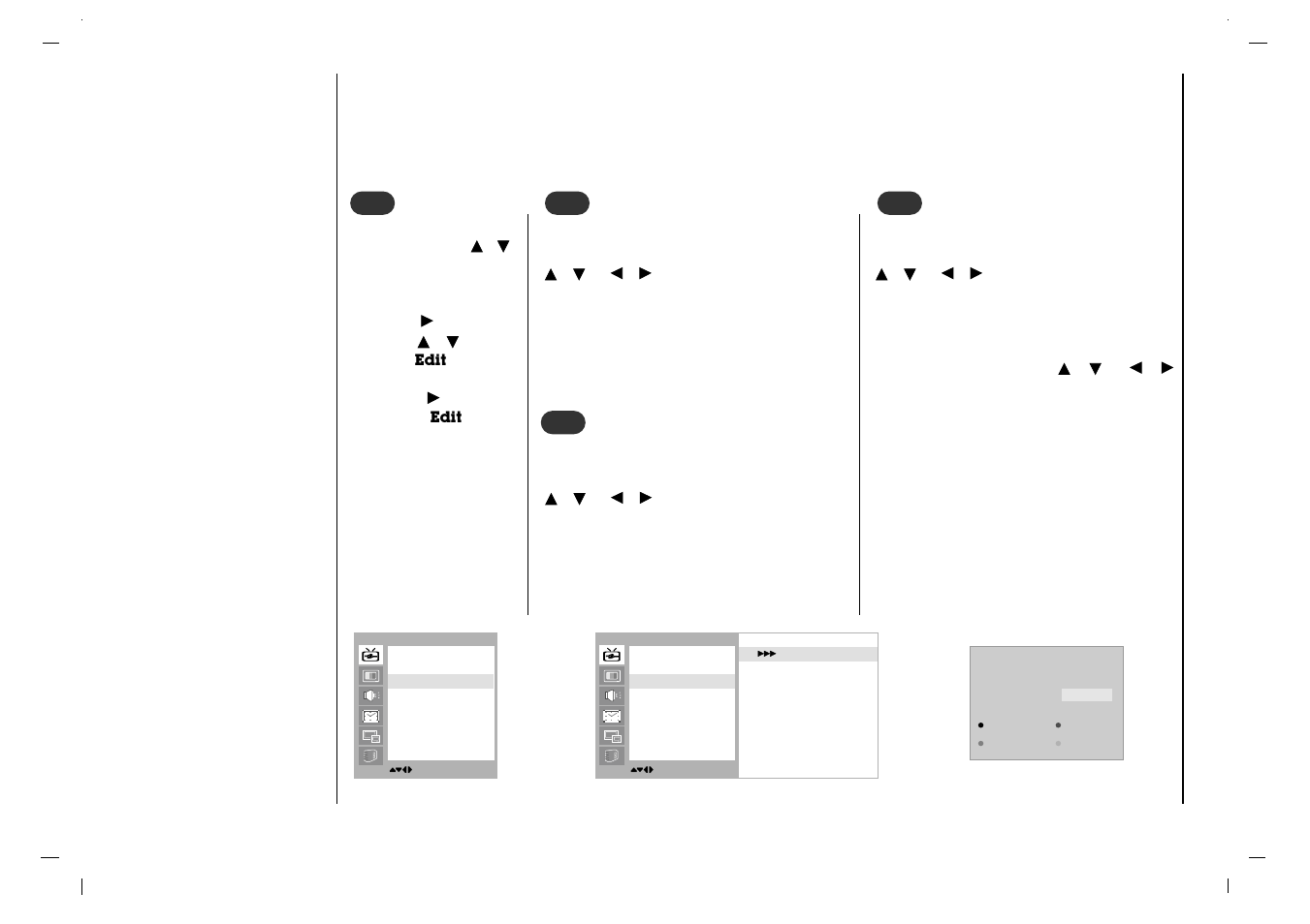 Setting up tv stations, Programme edit | Rolsen RL-32X11 User Manual | Page 18 / 244