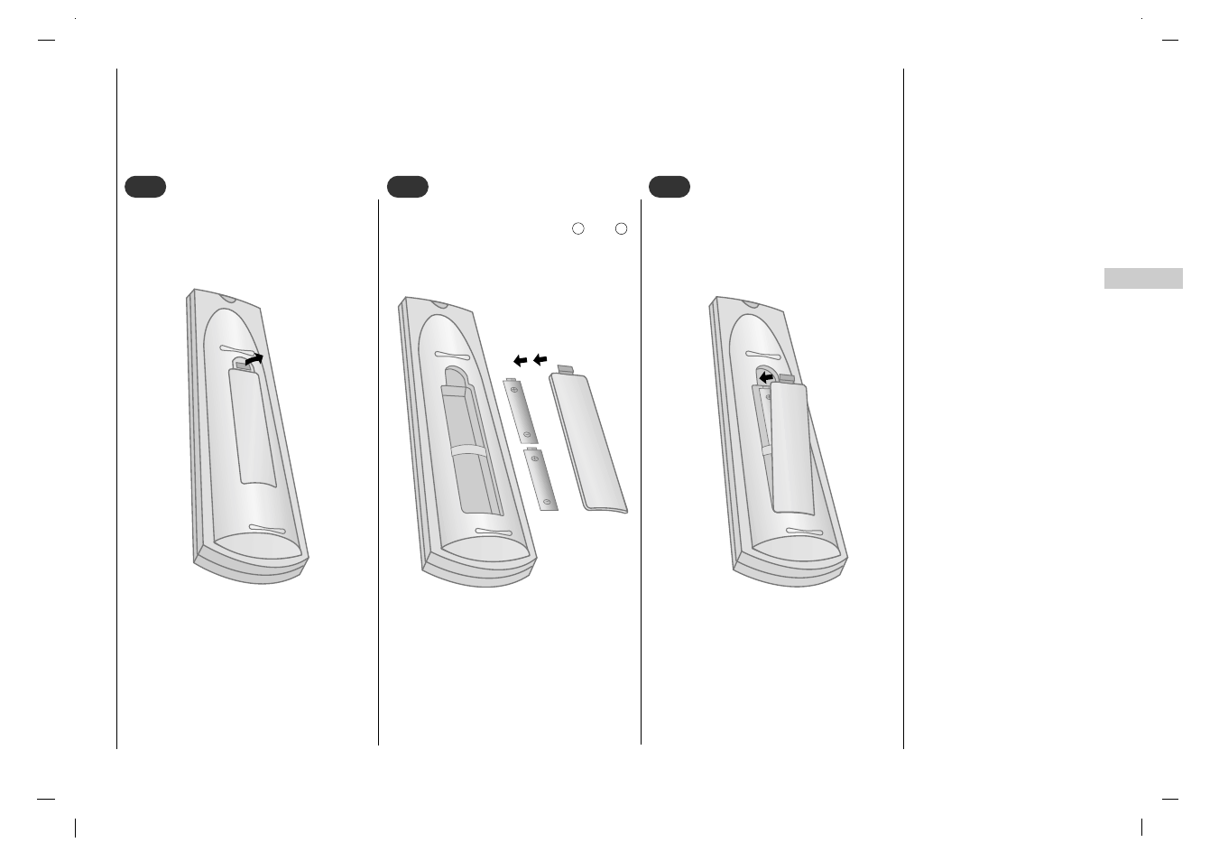 Lage und funktion der bedienelemente, Einlegen der batterien | Rolsen RL-32X11 User Manual | Page 77 / 244